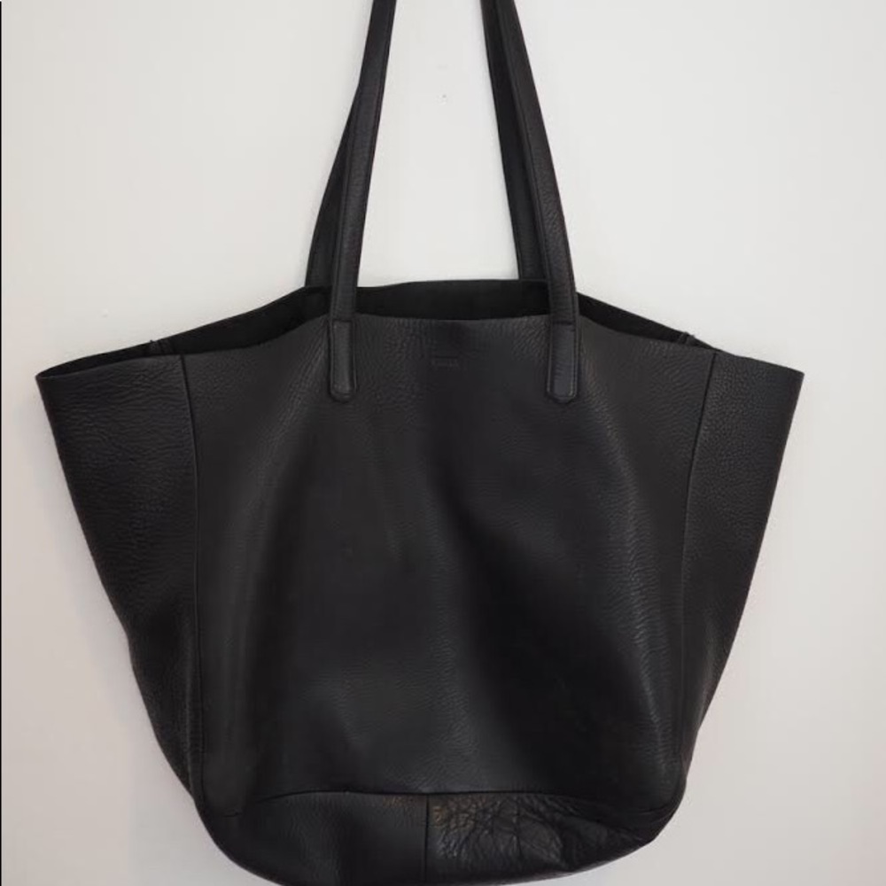 Baggu Large Leather Horizontal Shopping Tote